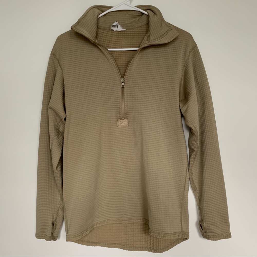 Military Issued Sand Quarter Zip Pullover